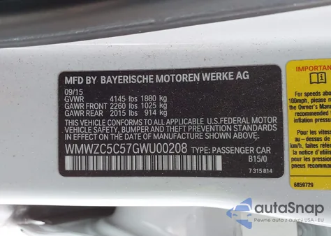 2016 Mini Countryman Cooper S z USA, uszkodzony, nr VIN WMWZC5C57GWU00208